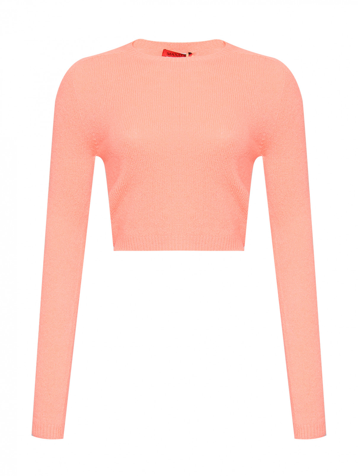 Укороченный джемпер из смешанной шерсти Max&Co  –  Общий вид  – Цвет:  Розовый