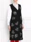 Однобортный жилет из шерсти с вышивкой Jil Sander  –  Модель Верх-Низ