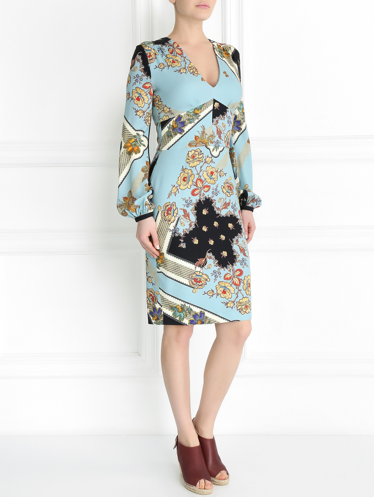 Платье с абстрактным узором Etro  –  Модель Общий вид  – Цвет:  Мультиколор