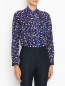 Блуза с цветочным узором на пуговицах Max&Co  –  МодельВерхНиз