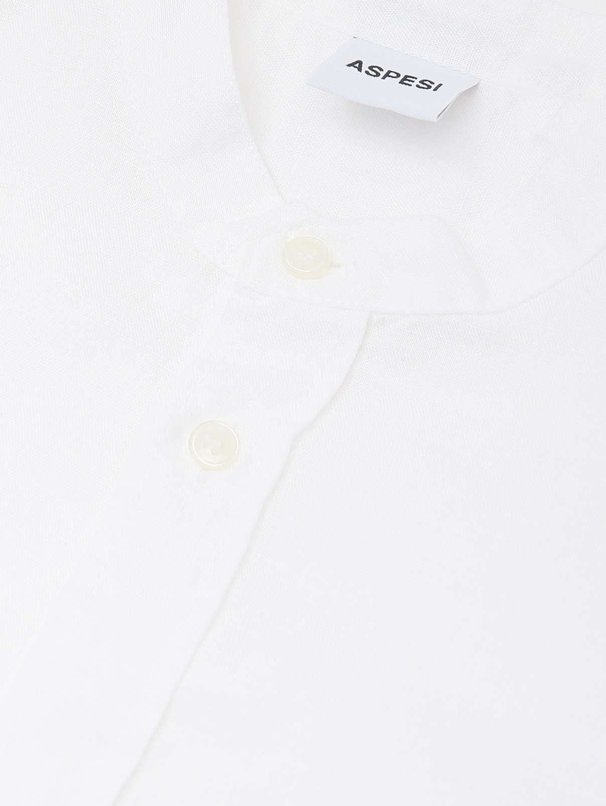 Рубашка с длинным рукавом и карманом Aspesi  –  Деталь  – Цвет:  Белый