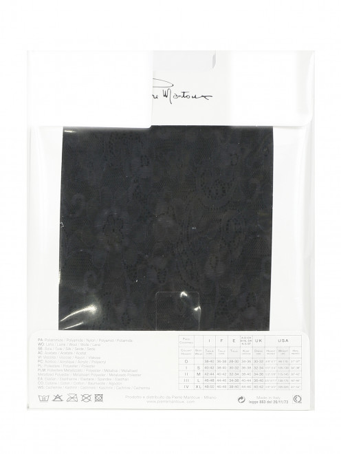Черные ажурные колготки Pierre Mantoux - Общий вид