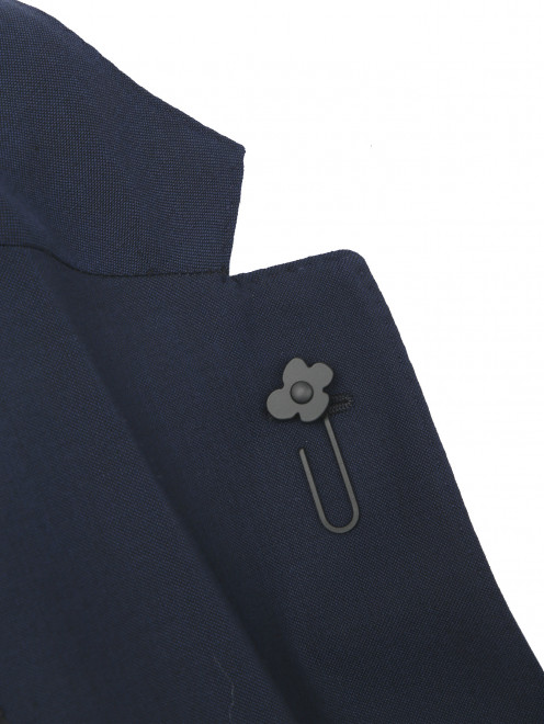 Однобортный пиджак из шерсти с карманами - Деталь1