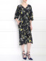 Платье-миди из шелка свободного кроя с узором Weekend Max Mara  –  Модель Общий вид
