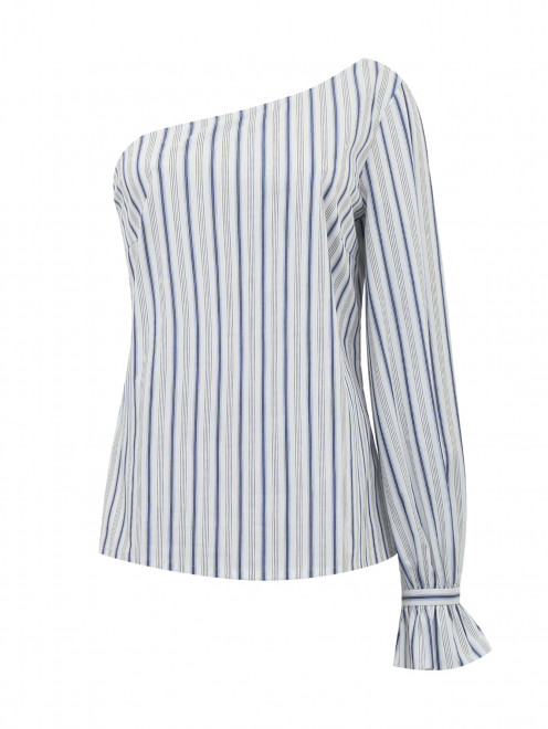 Блуза из хлопка с узором "полоска" - Общий вид
