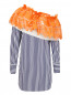 Платье-рубашка из хлопка с декоративной кружевной отделкой MSGM  –  Общий вид