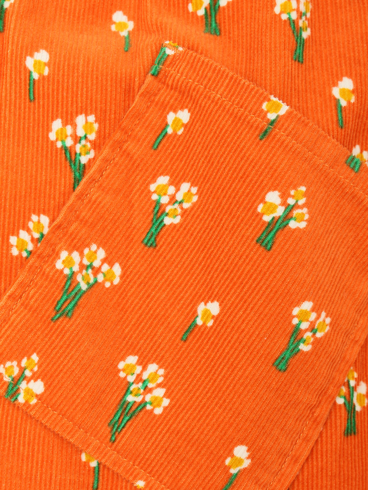 Платье из микровельвета с карманами Stella McCartney kids  –  Деталь1  – Цвет:  Узор