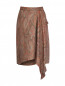 Юбка ассиметричного кроя из шерсти и шелка с принтом пейсли Etro  –  Общий вид