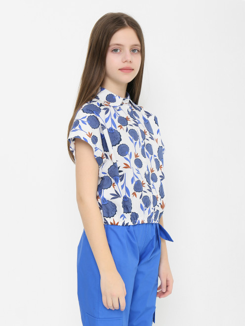 Блуза с коротким рукавом на резинке - МодельВерхНиз