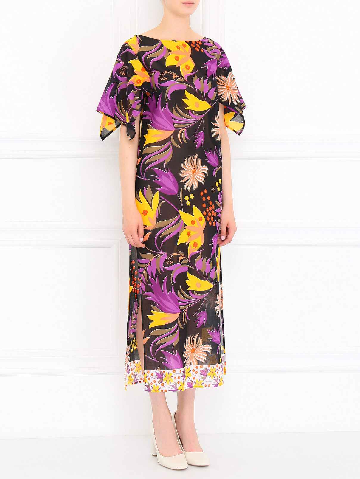 Платье из хлопка с узором Missoni  –  Модель Общий вид  – Цвет:  Узор