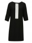 Свободное платье из шелка с контрастным декором Moschino  –  Общий вид