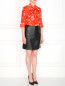 Блуза из рами с цветочным узором Weekend Max Mara  –  Модель Общий вид