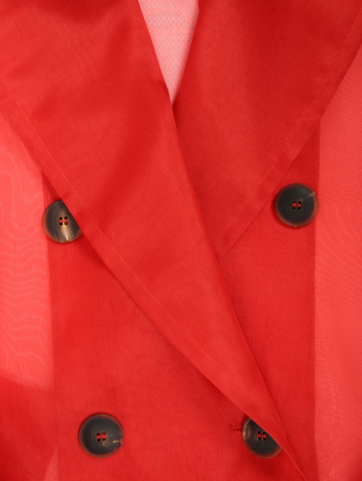 Плащ шелковый Max Mara  –  Деталь  – Цвет:  Красный
