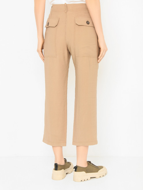 Укороченные брюки с накладными карманами - МодельВерхНиз1