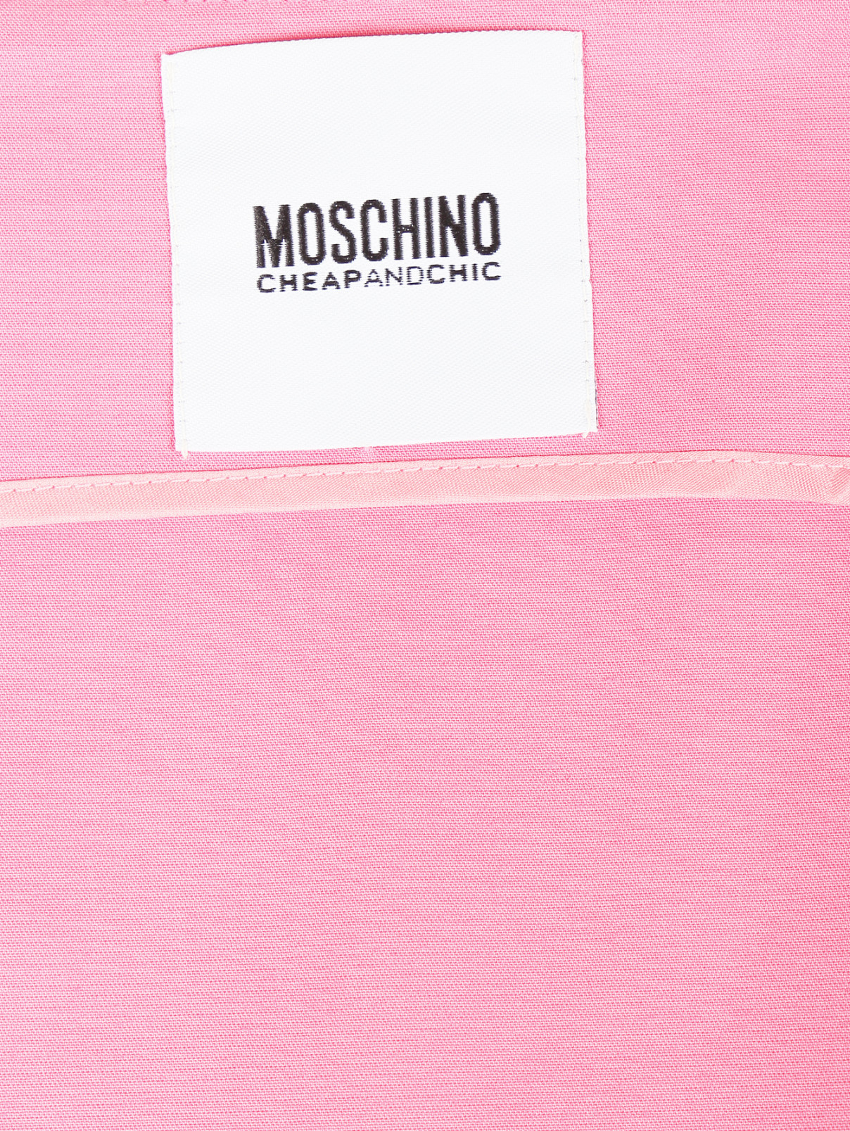 Жакет из хлопка декорированный кристаллами Moschino Cheap&Chic  –  Деталь  – Цвет:  Розовый