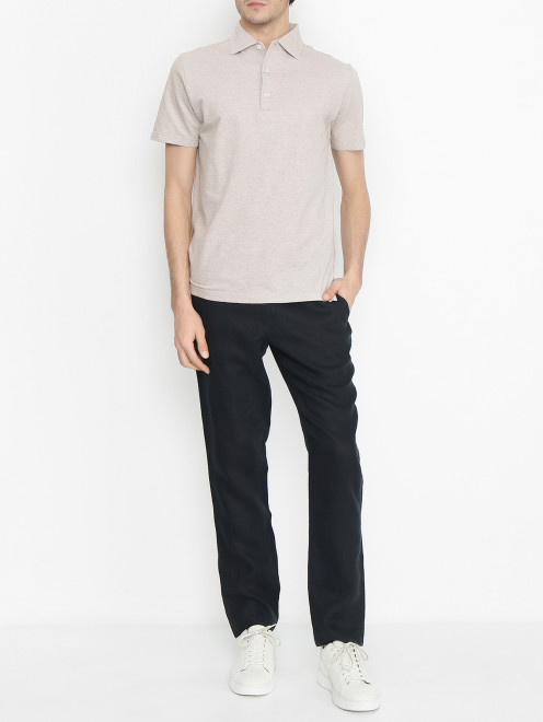 Брюки из льна зауженного кроя Polo Ralph Lauren - МодельОбщийВид