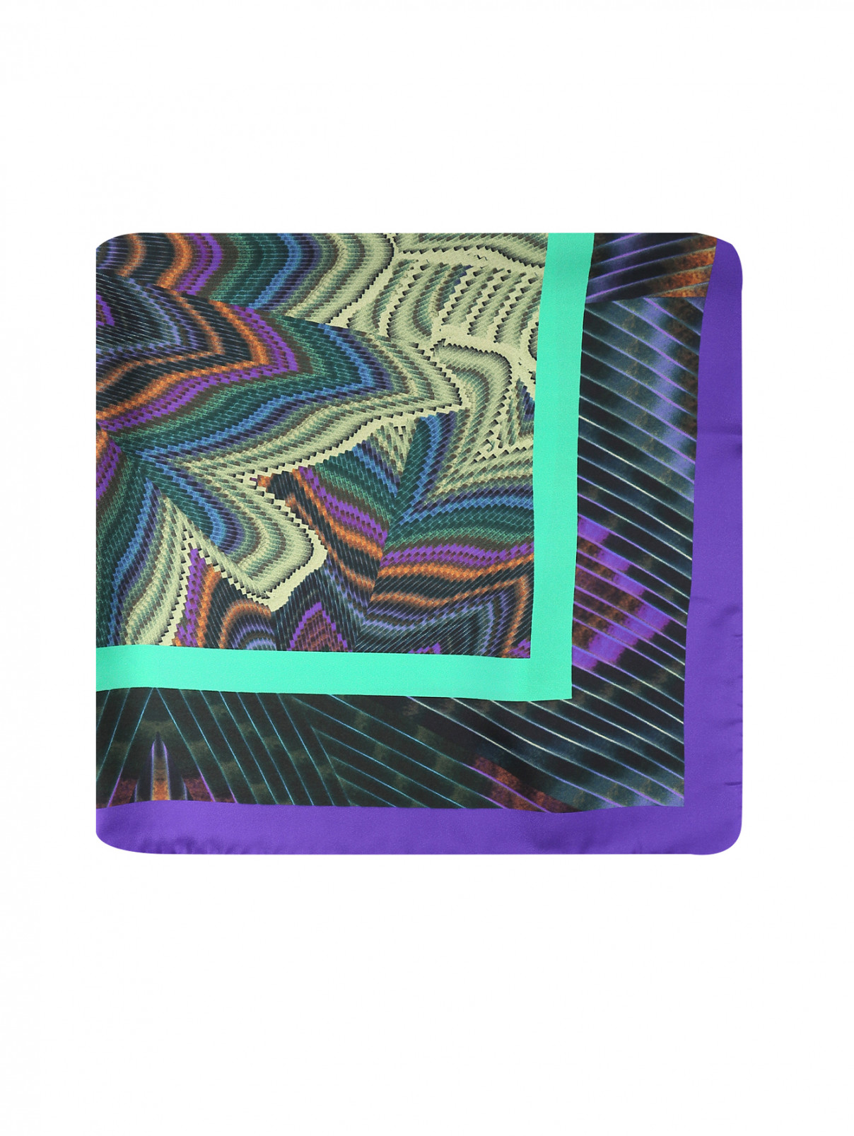 Платок из шелка с узором Marina Rinaldi  –  Общий вид  – Цвет:  Мультиколор