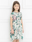 Платье из шелка с цветочным узором Burberry  –  Модель Верх-Низ