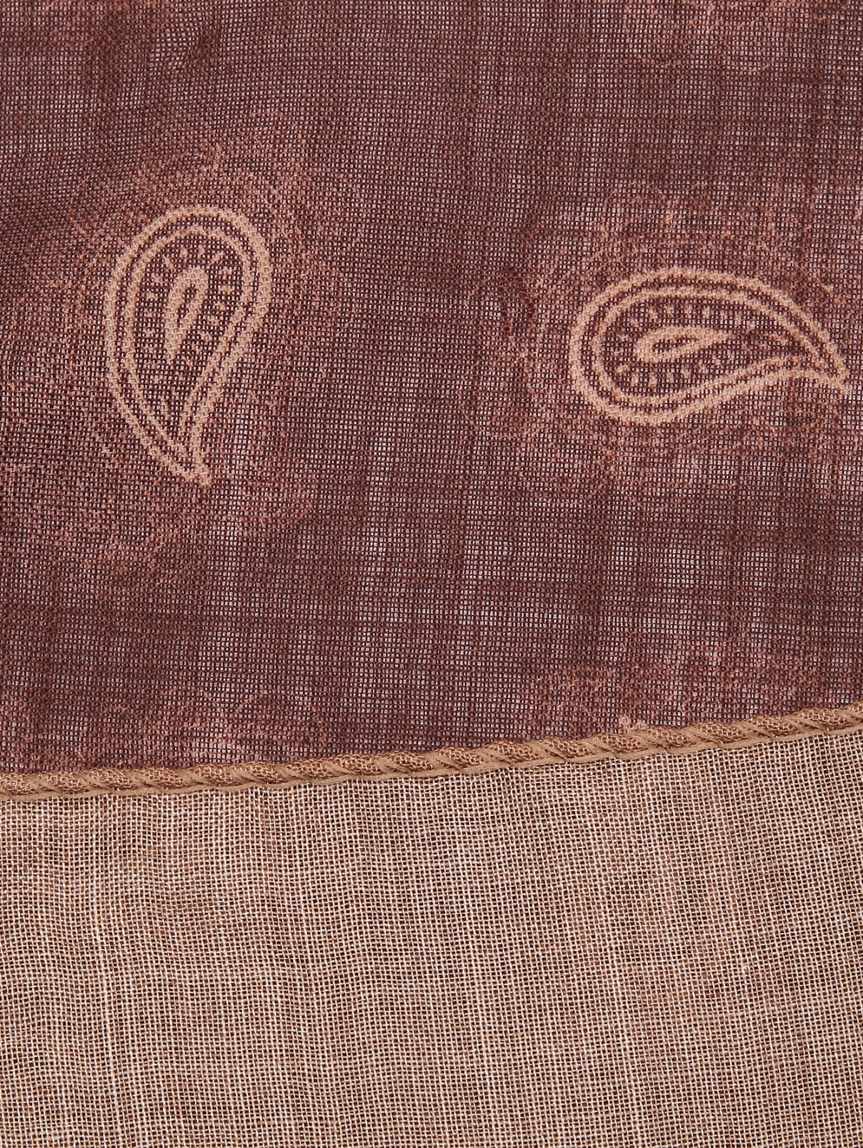 Платок из шерсти и шелка с узором LARDINI  –  Деталь  – Цвет:  Бежевый