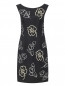 Платье-футляр из шерсти с вышивкой Moschino  –  Общий вид
