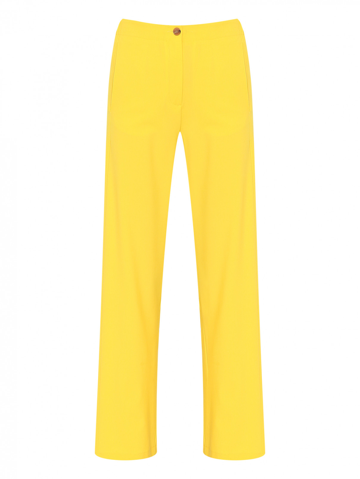 Брюки из шерсти с карманами Alysi  –  Общий вид  – Цвет:  Желтый