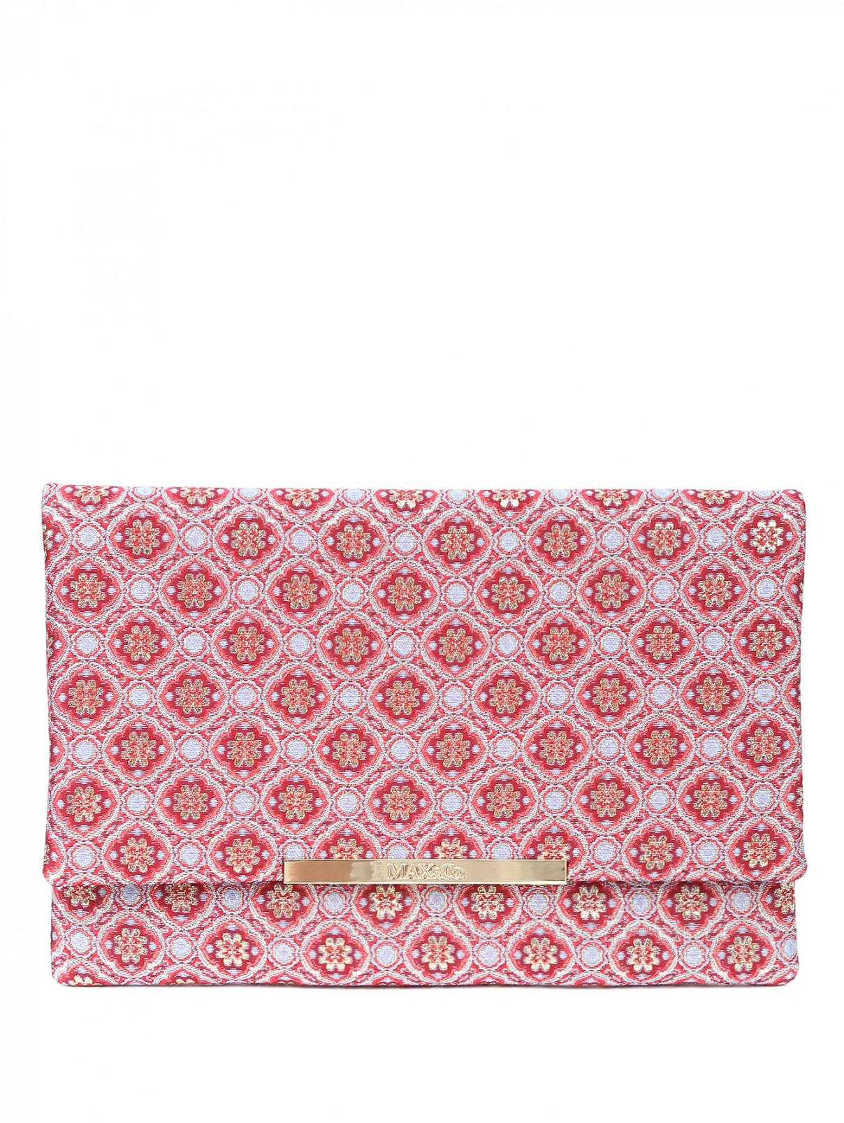 Клатч из текстиля с узором Max&Co  –  Общий вид  – Цвет:  Узор