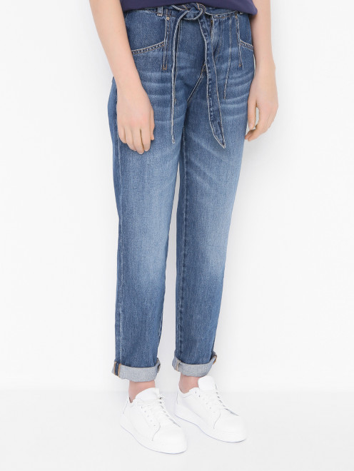 Широкие джинсы с поясом - МодельВерхНиз