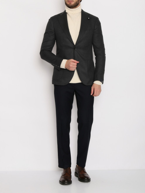 Пиджак из шерсти и кашемира с накладными карманами LARDINI - МодельОбщийВид