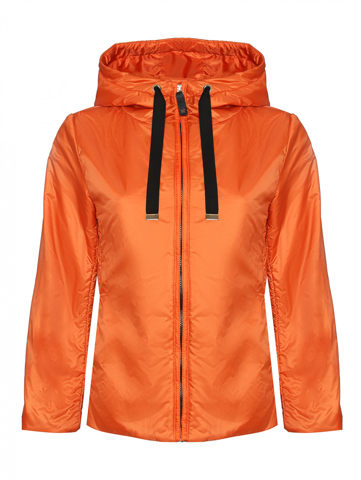 Куртка на молнии с капюшоном Max Mara  –  Общий вид  – Цвет:  Оранжевый