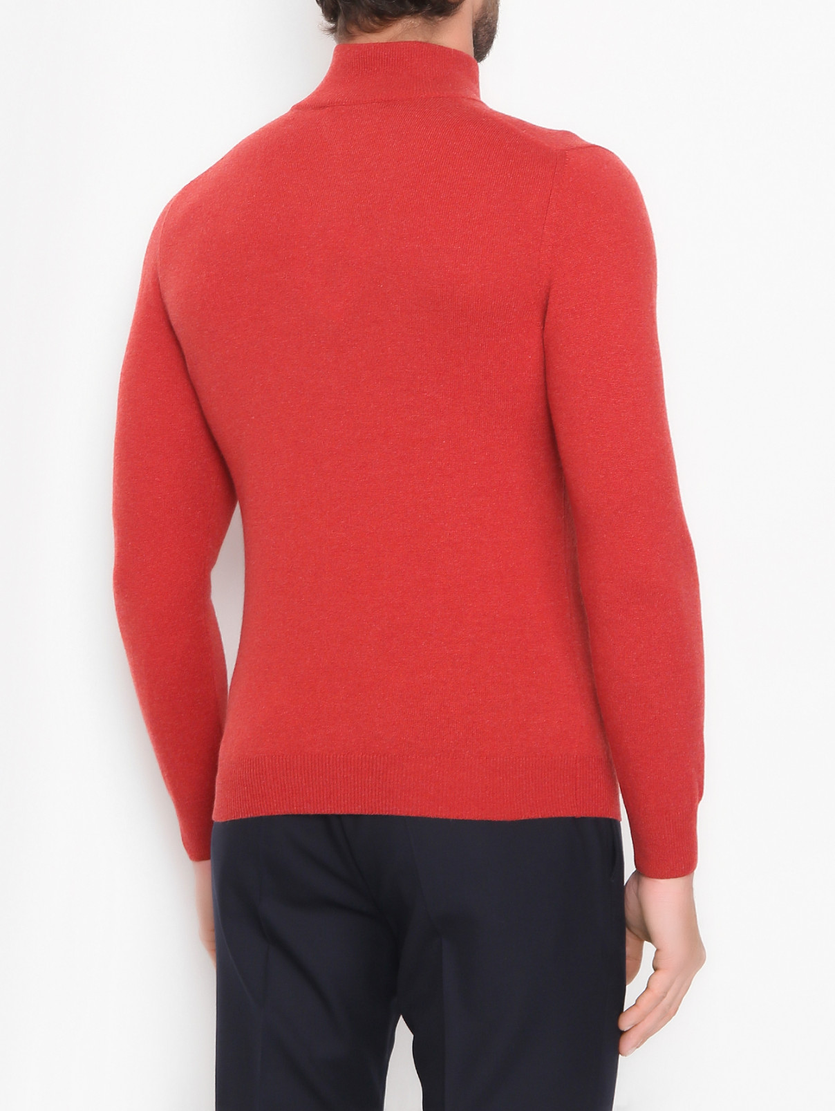 Джемпер из кашемира на молнии Piacenza Cashmere  –  МодельВерхНиз1  – Цвет:  Красный