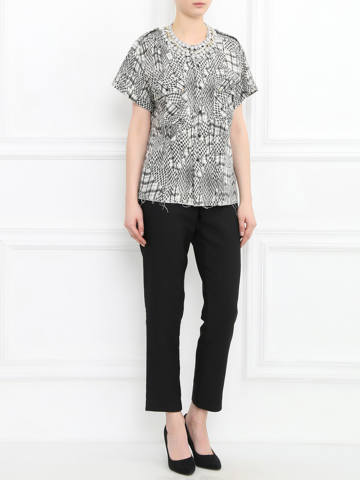 Рубашка из хлопка с узором "клетка" Forte Dei Marmi Couture  –  Модель Общий вид  – Цвет:  Узор