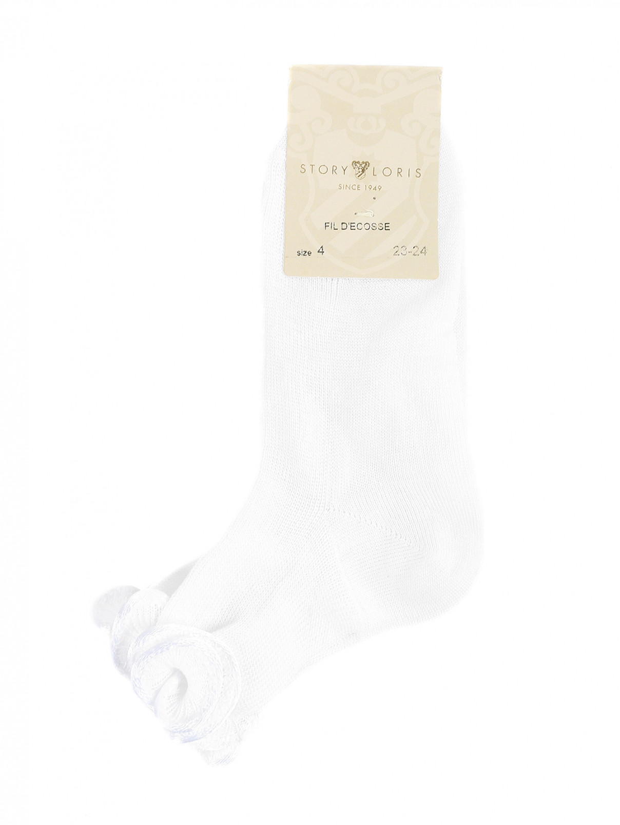 Носки из хлопка Story Loris  –  Общий вид  – Цвет:  Белый