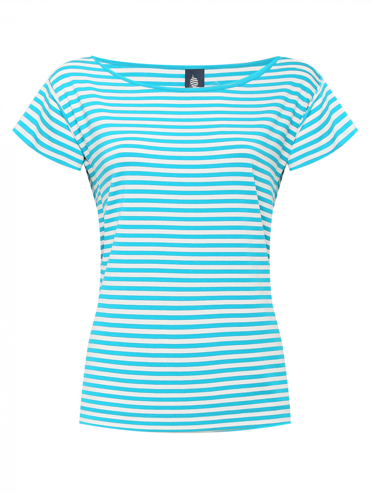 Трикотажная футболка в полоску Marina Yachting  –  Общий вид  – Цвет:  Узор