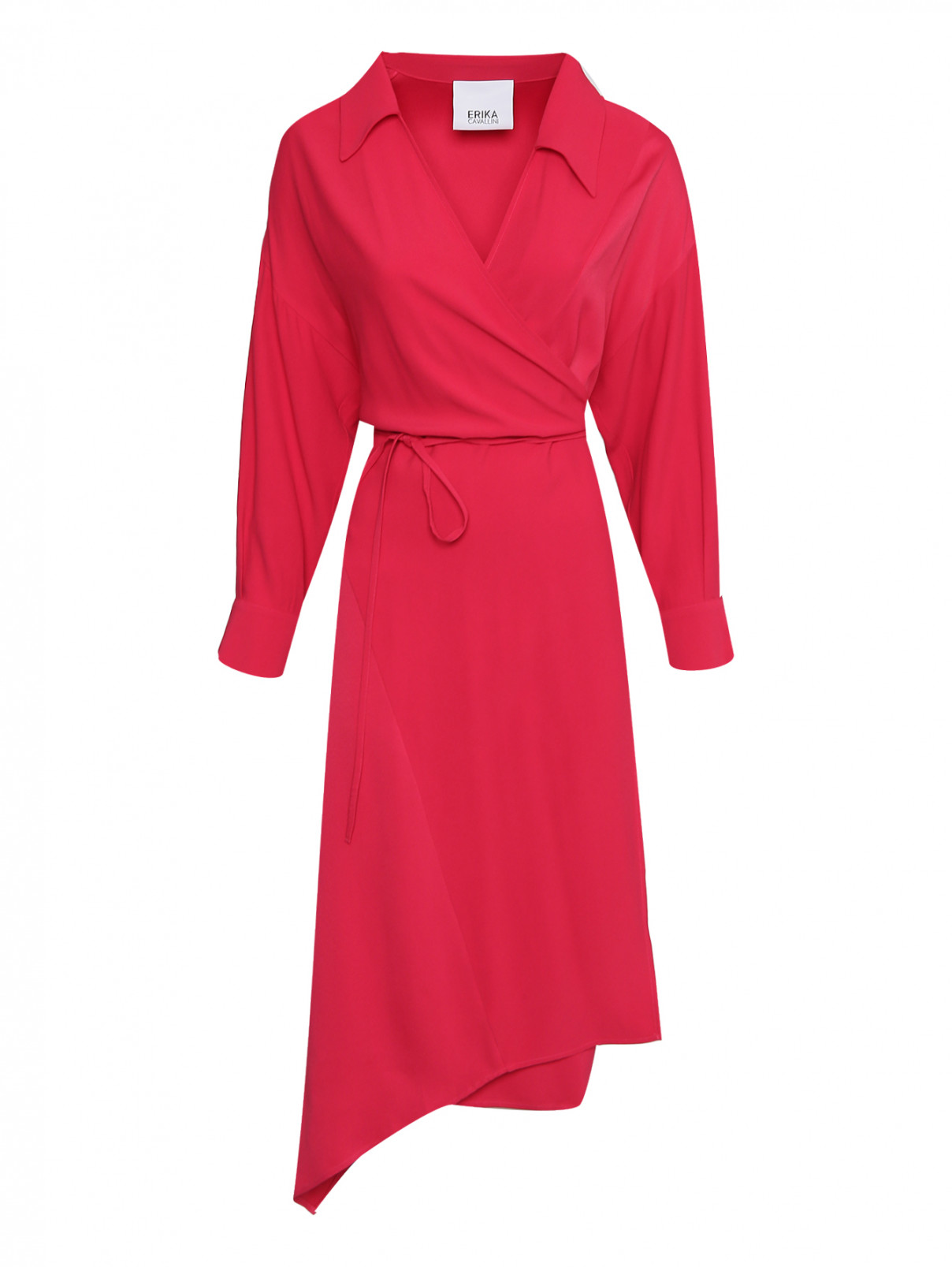 Платье на запах из вискозы Erika Cavallini  –  Общий вид  – Цвет:  Розовый