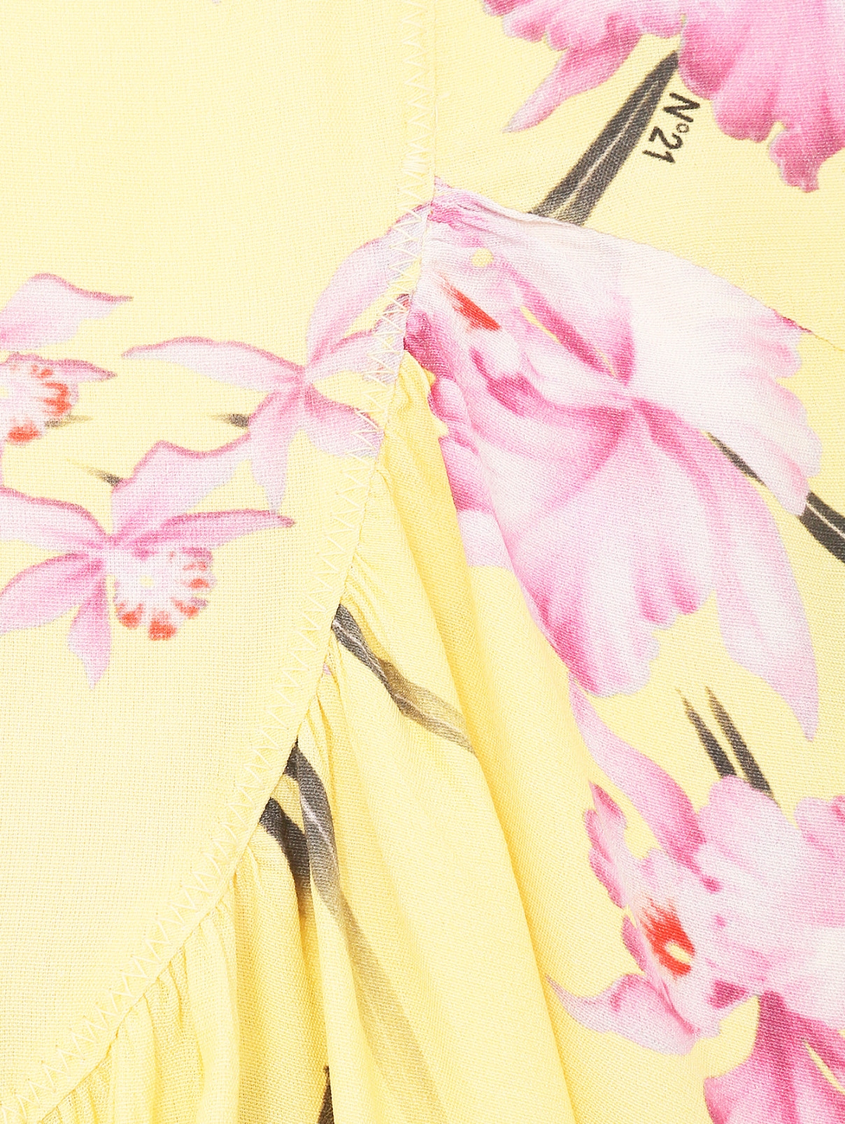 Платье из вискозы с цветочным узором N21  –  Деталь  – Цвет:  Узор