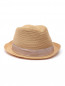 Плетеная шляпа с лентой в тон Borsalino  –  Общий вид