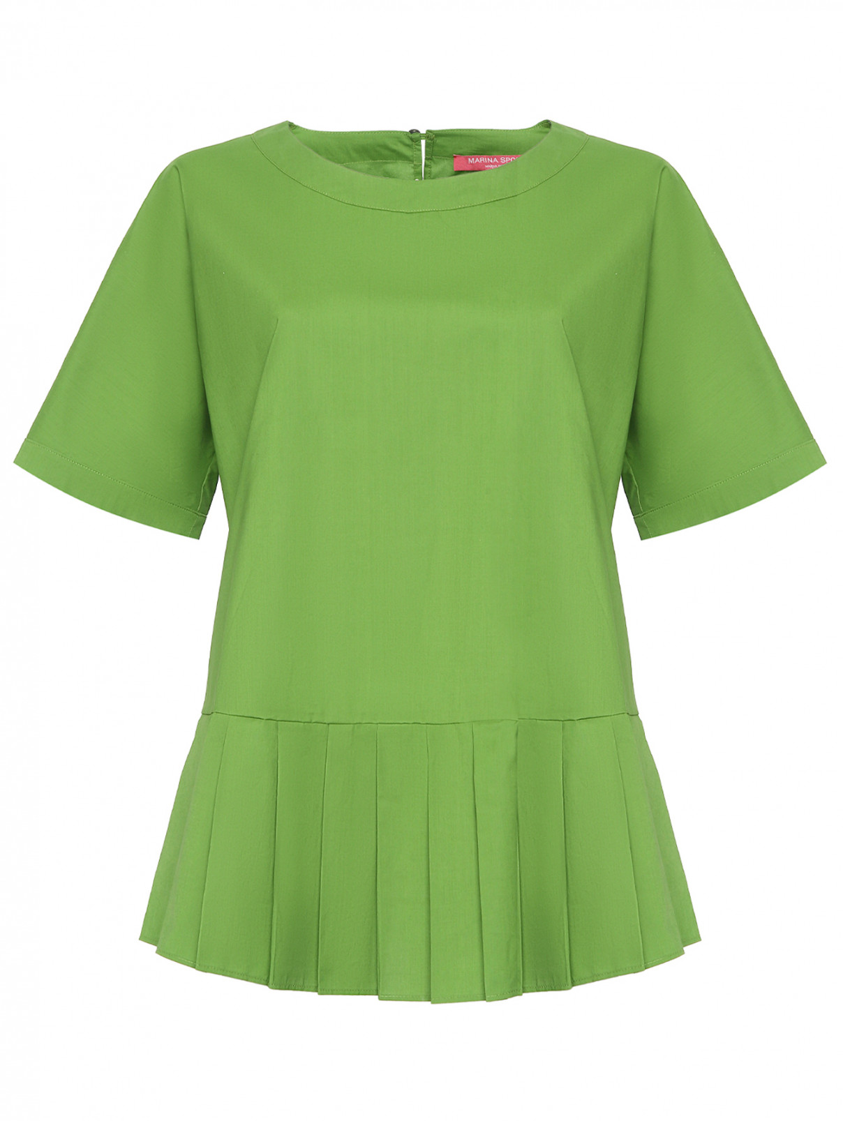 Блуза из хлопка Marina Rinaldi  –  Общий вид  – Цвет:  Зеленый