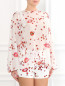 Полупрозрачная блуза из шелка с принтом Giamba  –  Модель Верх-Низ