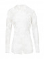 Блуза из шелка с узором и карманами Nina Ricci  –  Общий вид