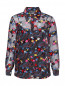 Блуза из смешанного шелка с узором Moschino Boutique  –  Общий вид