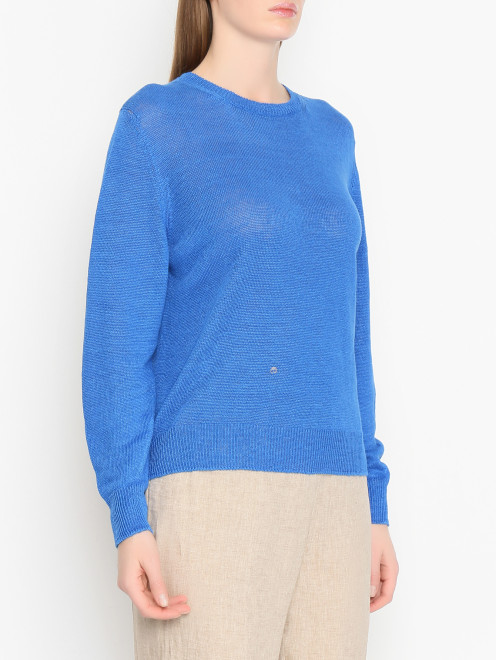 Однотонный джемпер из льна Weekend Max Mara - МодельВерхНиз