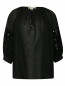 Блуза из хлопка свободного кроя декорированная пайетками Michael Kors  –  Общий вид