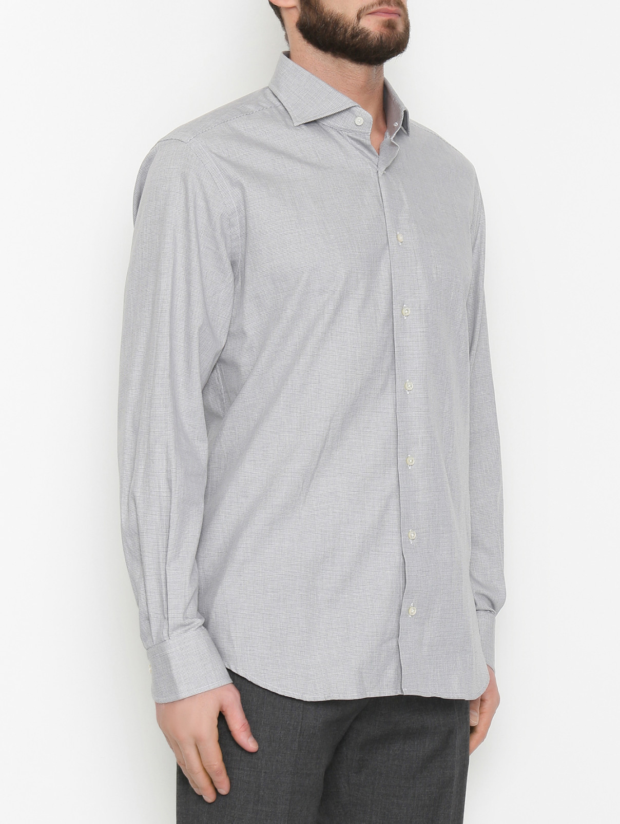 Рубашка из хлопка с узором Windsor  –  МодельВерхНиз  – Цвет:  Узор