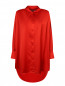 Платье-рубашка свободного кроя с принтом MSGM  –  Общий вид