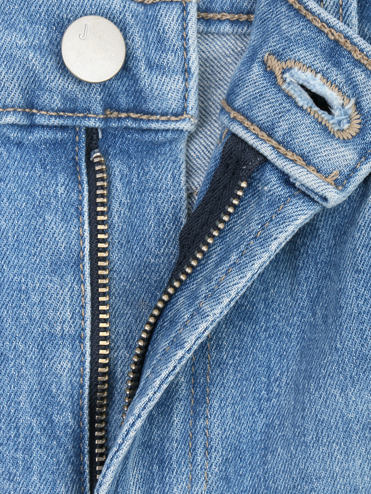 J Brand голубые джинсы заузившие кроя с кружевной отделкой (511295) купитьсо скидкой – распродажа в Боско Аутлет