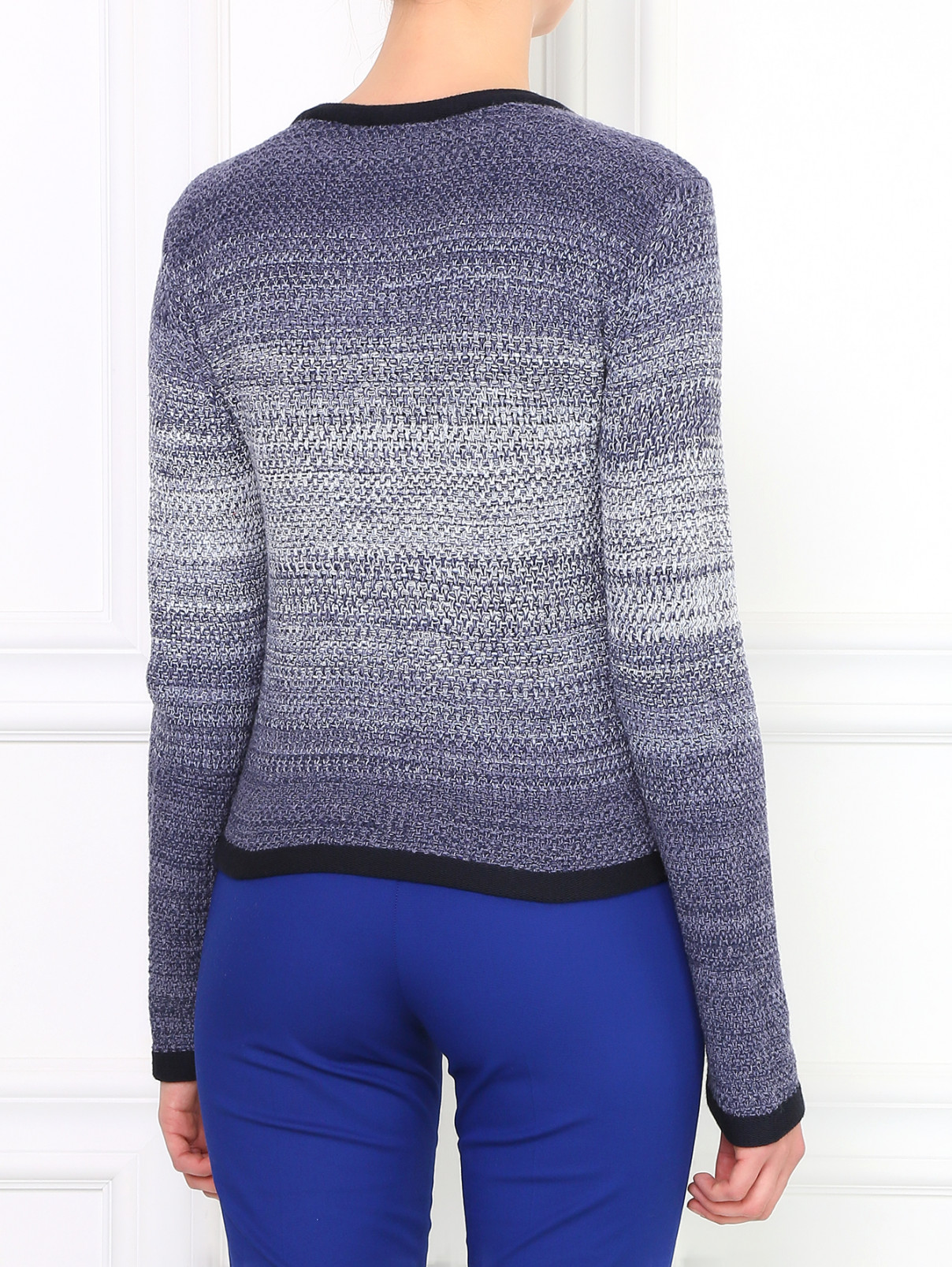 Жакет из смешанного хлопка с накладными карманами Armani Jeans  –  Модель Верх-Низ1  – Цвет:  Синий