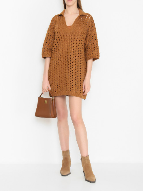 Трикотажное платье из хлопка Max Mara - МодельОбщийВид