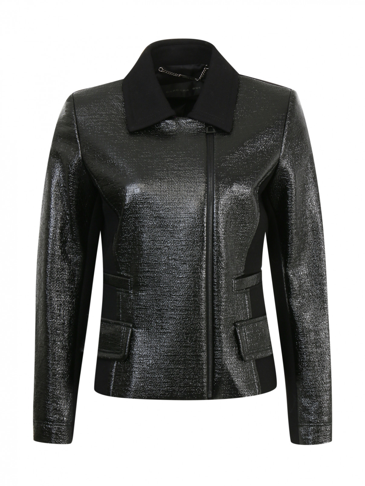 Куртка с отделкой Barbara Bui  –  Общий вид  – Цвет:  Черный