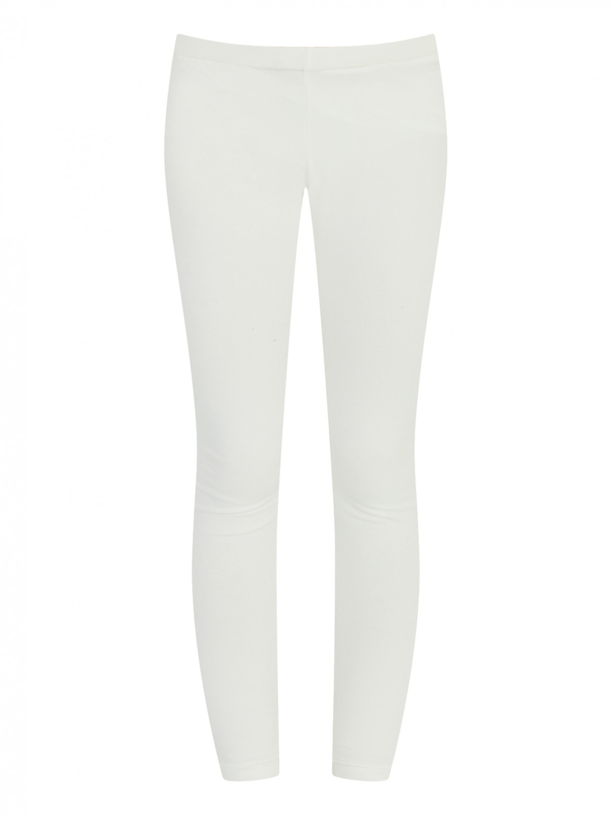 Легинсы из хлопка на резинке Aletta Couture  –  Общий вид  – Цвет:  Белый
