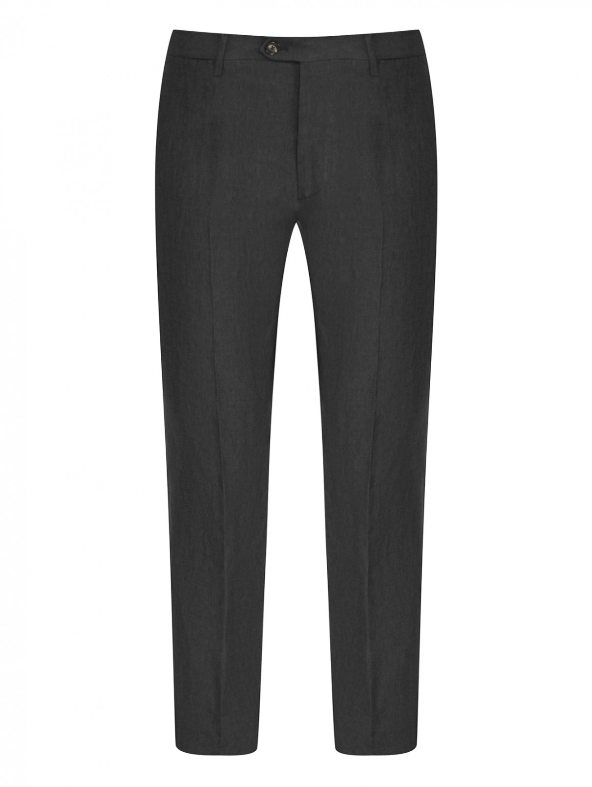 Классические брюки из шерсти LARDINI  –  Общий вид  – Цвет:  Серый